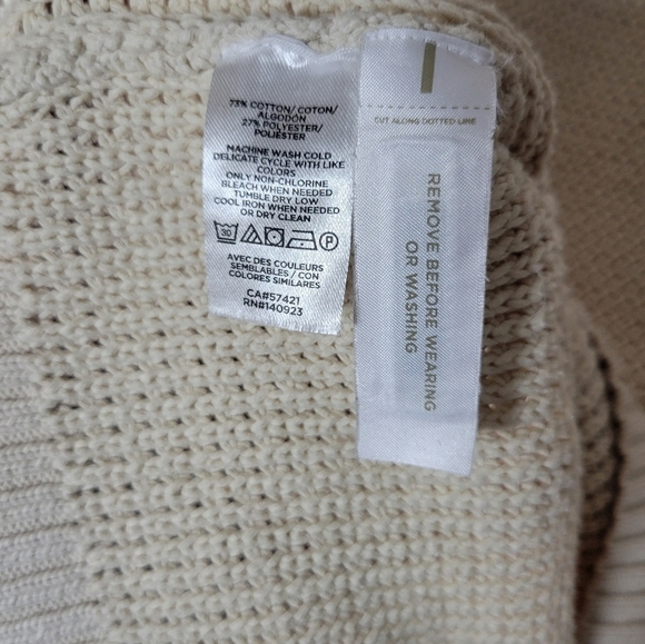 Loft Crochet Cotton Blend Tank Top Size Small Boho Chic Lightweight Knit - Picture 10 of 10